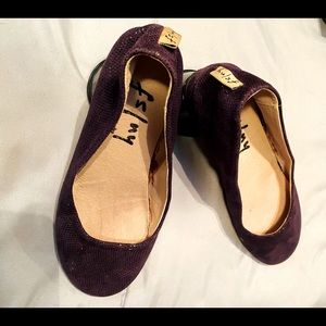 Plum French Sole flats size 8